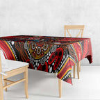 Merry Christmas Dragons Tablecloth Aboriginal Santa Rugby Mascot - St George Illawarra