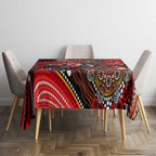 Merry Christmas Dragons Tablecloth Aboriginal Santa Rugby Mascot - St George Illawarra