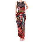 Merry Christmas Dragons Tank Maxi Dress Aboriginal Santa Rugby Mascot - St George Illawarra