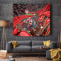 Merry Christmas Dragons Tapestry Aboriginal Santa Rugby Mascot - St George Illawarra
