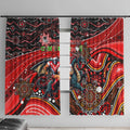 Merry Christmas Dragons Window Curtain Aboriginal Santa Rugby Mascot - St George Illawarra
