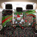 Merry Christmas Rabbitohs Back Car Seat Cover Aboriginal Santa Rugby Mascot - South Sydney Bunnies