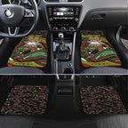 Merry Christmas Rabbitohs Car Mats Aboriginal Santa Rugby Mascot - South Sydney Bunnies
