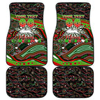 Merry Christmas Rabbitohs Car Mats Aboriginal Santa Rugby Mascot - South Sydney Bunnies