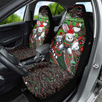 Merry Christmas Rabbitohs Car Seat Cover Aboriginal Santa Rugby Mascot - South Sydney Bunnies