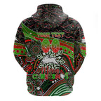 Merry Christmas Rabbitohs Hoodie Aboriginal Santa Rugby Mascot - South Sydney Bunnies