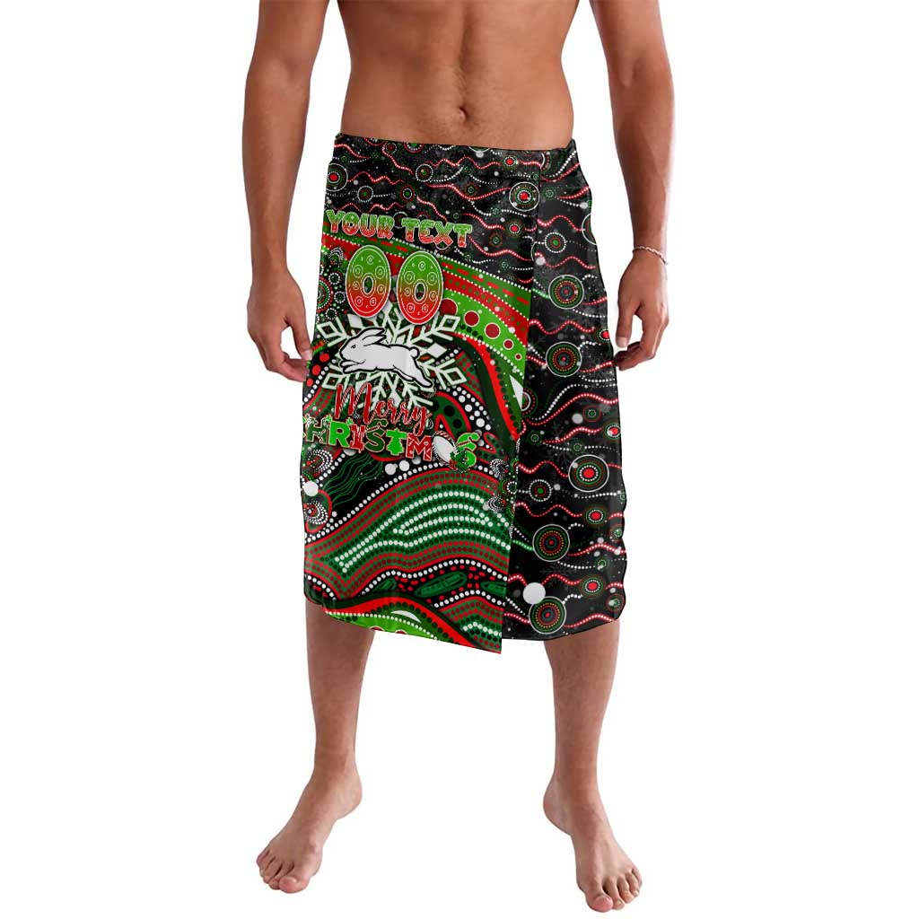 Merry Christmas Rabbitohs Lavalava Aboriginal Santa Rugby Mascot - South Sydney Bunnies