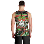 Merry Christmas Rabbitohs Men Tank Top Aboriginal Santa Rugby Mascot - South Sydney Bunnies