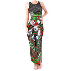 Merry Christmas Rabbitohs Tank Maxi Dress Aboriginal Santa Rugby Mascot - South Sydney Bunnies