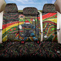 Merry Christmas Penrith Panthers Back Car Seat Cover Aboriginal Santa Rugby Mascot - The Riff