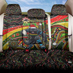 Merry Christmas Penrith Panthers Back Car Seat Cover Aboriginal Santa Rugby Mascot - The Riff