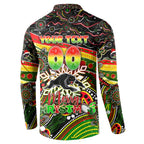 Merry Christmas Penrith Panthers Button Sweatshirt Aboriginal Santa Rugby Mascot - The Riff