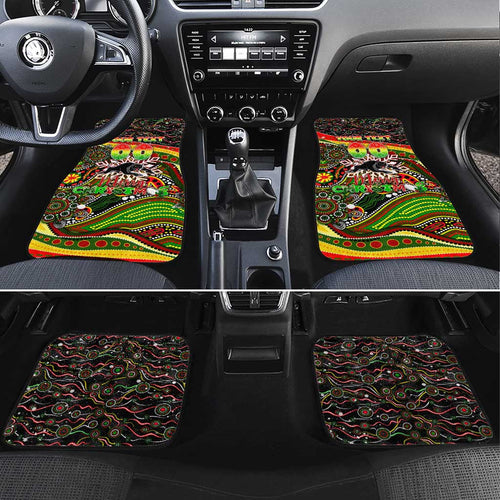 Merry Christmas Penrith Panthers Car Mats Aboriginal Santa Rugby Mascot - The Riff