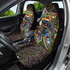 Merry Christmas Penrith Panthers Car Seat Cover Aboriginal Santa Rugby Mascot - The Riff