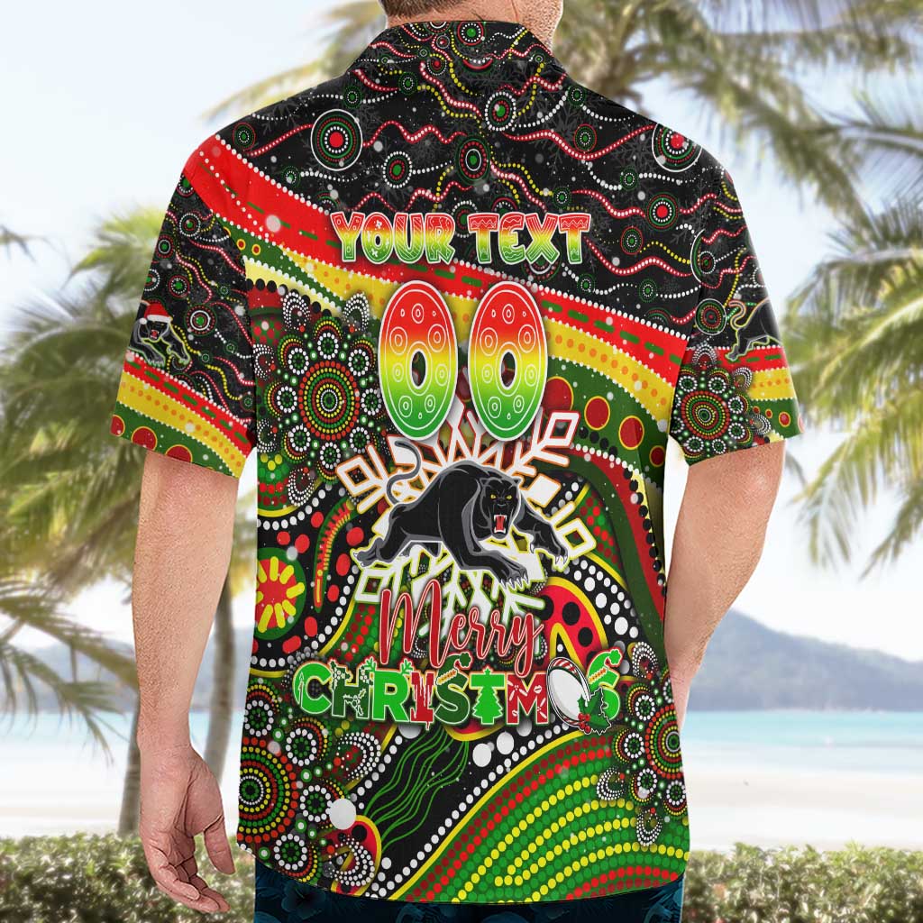 Merry Christmas Penrith Panthers Hawaiian Shirt Aboriginal Santa Rugby Mascot - The Riff