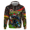 Merry Christmas Penrith Panthers Hoodie Aboriginal Santa Rugby Mascot - The Riff