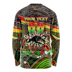 Merry Christmas Penrith Panthers Long Sleeve Shirt Aboriginal Santa Rugby Mascot - The Riff