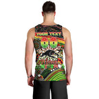 Merry Christmas Penrith Panthers Men Tank Top Aboriginal Santa Rugby Mascot - The Riff