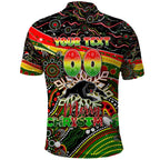 Merry Christmas Penrith Panthers Polo Shirt Aboriginal Santa Rugby Mascot - The Riff