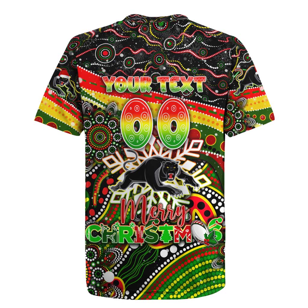 Merry Christmas Penrith Panthers Rugby Jersey Aboriginal Santa Rugby Mascot - The Riff