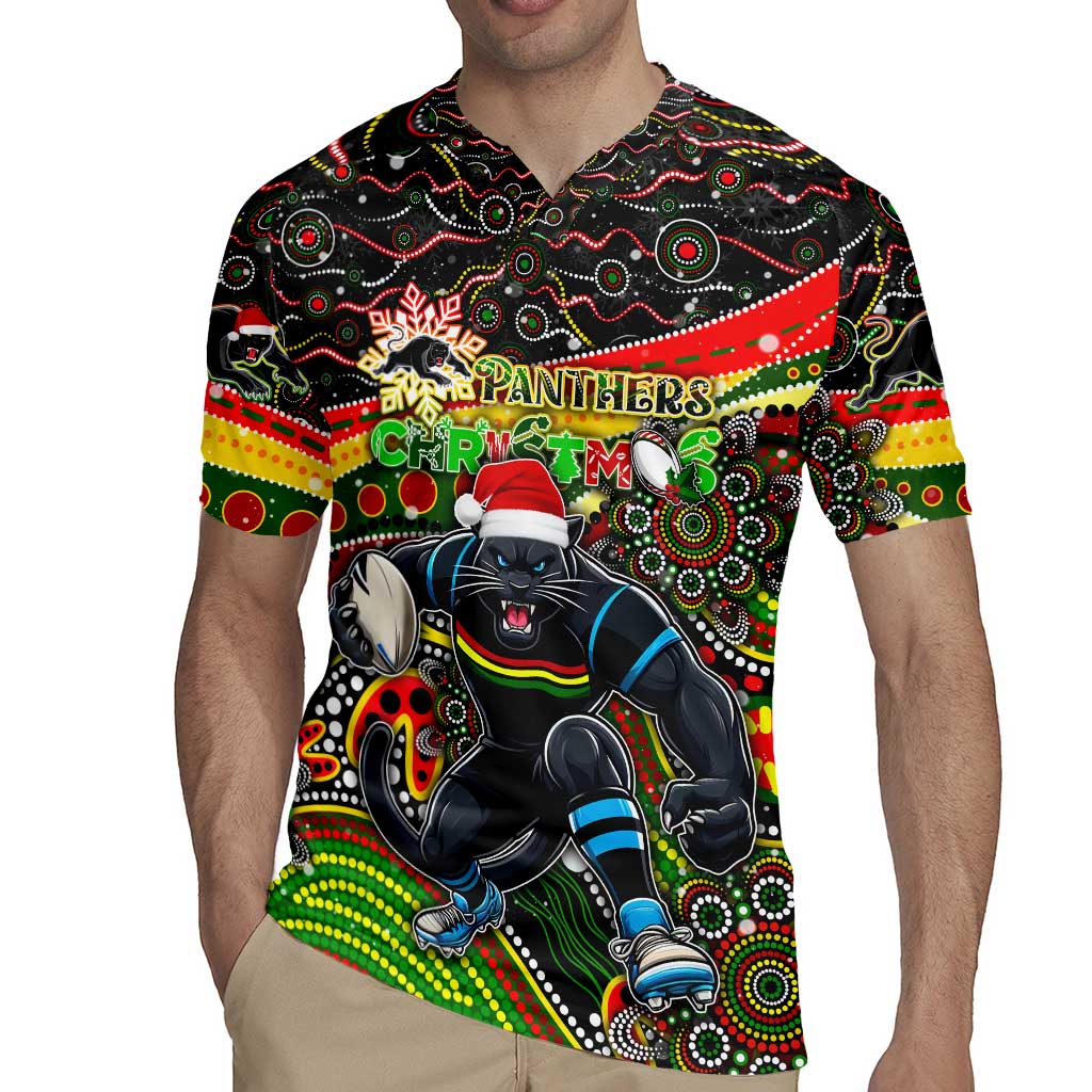 Merry Christmas Penrith Panthers Rugby Jersey Aboriginal Santa Rugby Mascot - The Riff