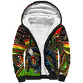 Merry Christmas Penrith Panthers Sherpa Hoodie Aboriginal Santa Rugby Mascot - The Riff