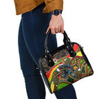 Merry Christmas Penrith Panthers Shoulder Handbag Aboriginal Santa Rugby Mascot - The Riff