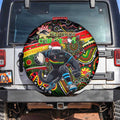 Merry Christmas Penrith Panthers Spare Tire Cover Aboriginal Santa Rugby Mascot - The Riff