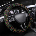 Merry Christmas Penrith Panthers Steering Wheel Cover Aboriginal Santa Rugby Mascot - The Riff