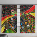 Merry Christmas Penrith Panthers Window Curtain Aboriginal Santa Rugby Mascot - The Riff