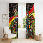Merry Christmas Penrith Panthers Window Curtain Aboriginal Santa Rugby Mascot - The Riff