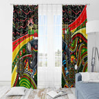 Merry Christmas Penrith Panthers Window Curtain Aboriginal Santa Rugby Mascot - The Riff