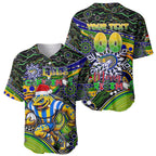 Merry Christmas Eels Baseball Jersey Aboriginal Santa Rugby Mascot - Parramatta