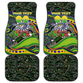 Merry Christmas Eels Car Mats Aboriginal Santa Rugby Mascot - Parramatta