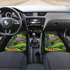 Merry Christmas Eels Car Mats Aboriginal Santa Rugby Mascot - Parramatta