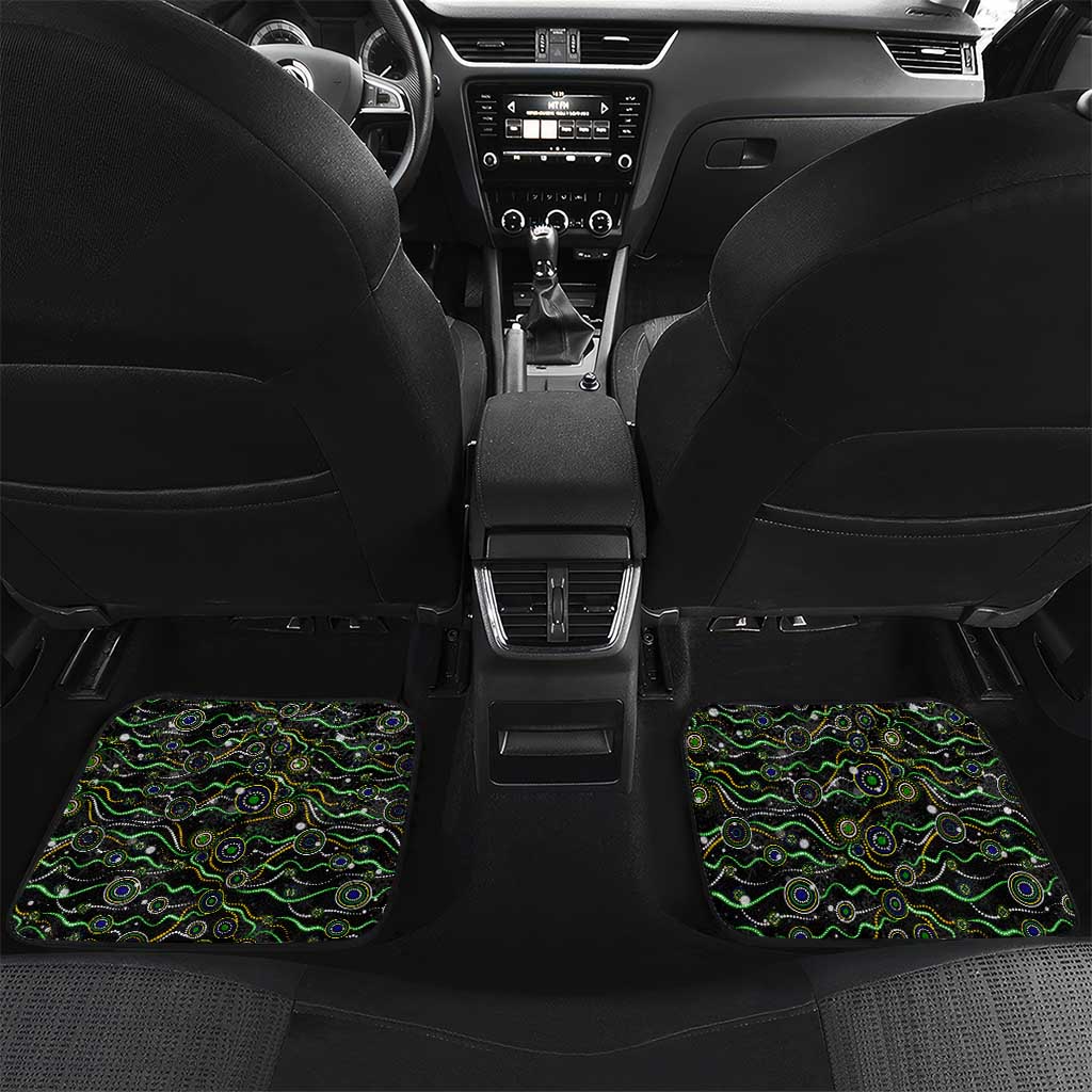 Merry Christmas Eels Car Mats Aboriginal Santa Rugby Mascot - Parramatta