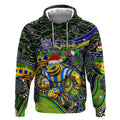 Merry Christmas Eels Hoodie Aboriginal Santa Rugby Mascot - Parramatta