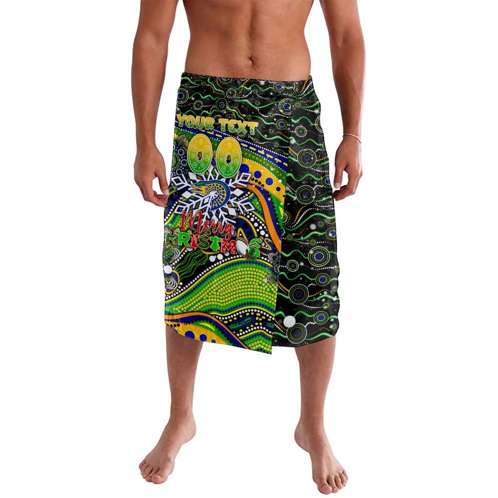 Merry Christmas Eels Lavalava Aboriginal Santa Rugby Mascot - Parramatta