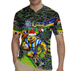 Merry Christmas Eels Rugby Jersey Aboriginal Santa Rugby Mascot - Parramatta