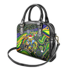 Merry Christmas Eels Shoulder Handbag Aboriginal Santa Rugby Mascot - Parramatta