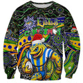 Merry Christmas Eels Sweatshirt Aboriginal Santa Rugby Mascot - Parramatta