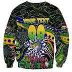 Merry Christmas Eels Sweatshirt Aboriginal Santa Rugby Mascot - Parramatta