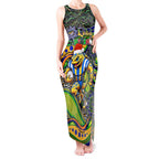 Merry Christmas Eels Tank Maxi Dress Aboriginal Santa Rugby Mascot - Parramatta