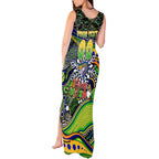 Merry Christmas Eels Tank Maxi Dress Aboriginal Santa Rugby Mascot - Parramatta