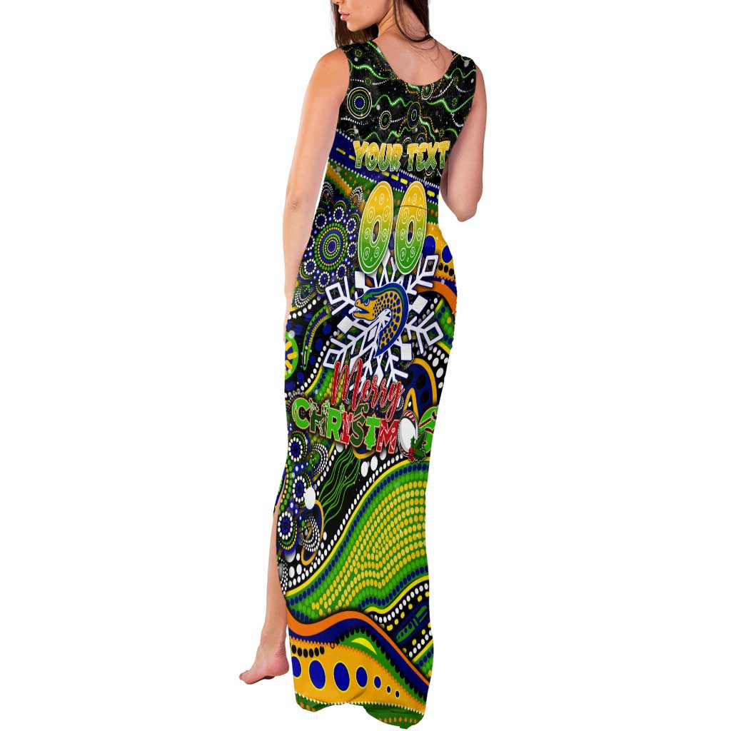 Merry Christmas Eels Tank Maxi Dress Aboriginal Santa Rugby Mascot - Parramatta