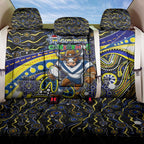 Merry Christmas Cowboys Back Car Seat Cover Aboriginal Santa Rugby Mascot - North Queensland