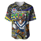 Merry Christmas Cowboys Baseball Jersey Aboriginal Santa Rugby Mascot - North Queensland
