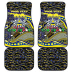 Merry Christmas Cowboys Car Mats Aboriginal Santa Rugby Mascot - North Queensland