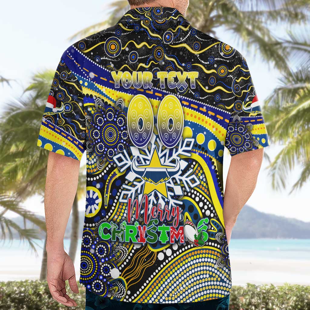 Merry Christmas Cowboys Hawaiian Shirt Aboriginal Santa Rugby Mascot - North Queensland