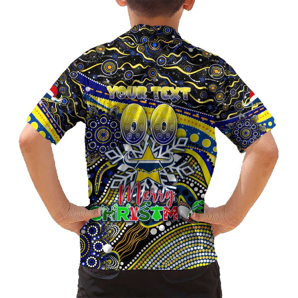 Merry Christmas Cowboys Hawaiian Shirt Aboriginal Santa Rugby Mascot - North Queensland